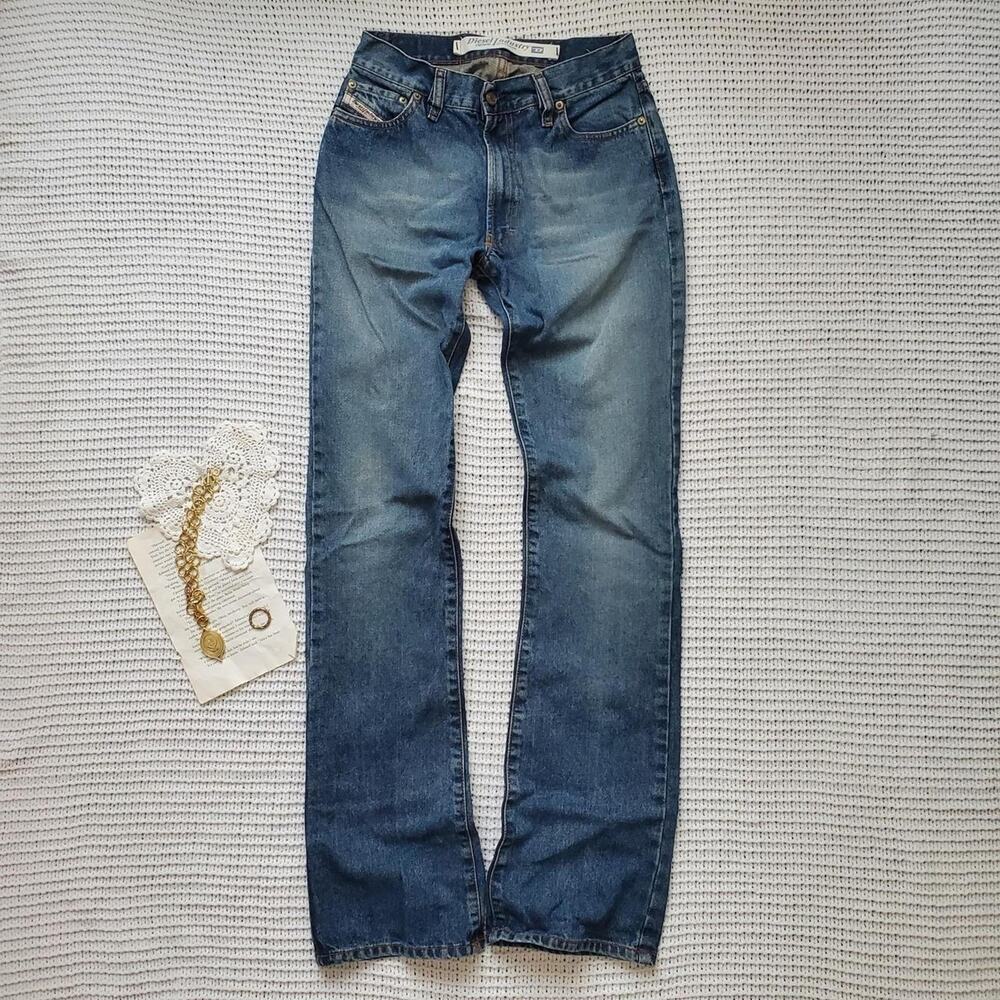 Diesel medium wash denim jeans extra long